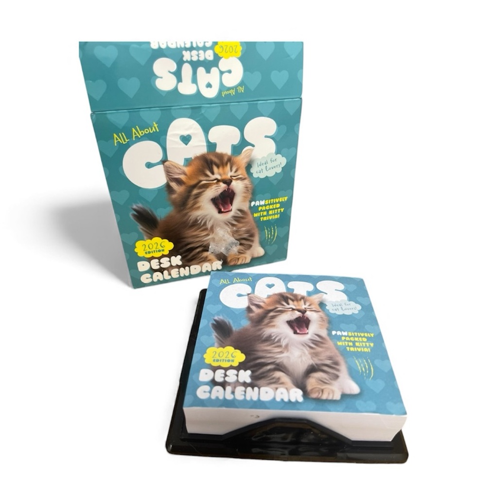 365 All About Cats 2026 Daily Desk Calendar Cat Facts Rip Tear Off Daily Info